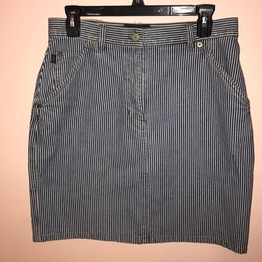 Denim Striped Ralph Lauren Skirt